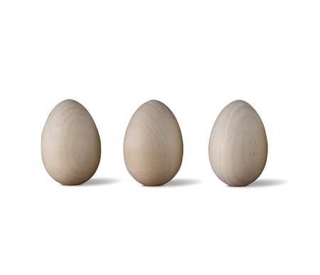 Wooden easter eggsの写真素材