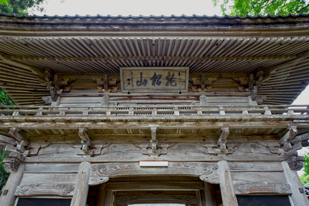 Old temple of the country in Japanのeditorial素材