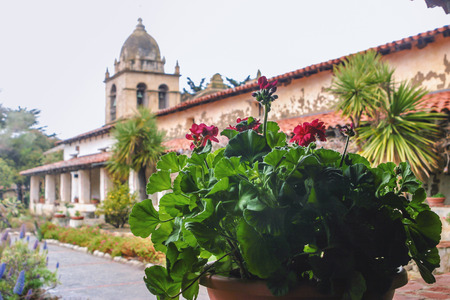 Carmel mission in Californiaの写真素材