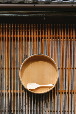 Unique display of the storefront in Kyotoの写真素材