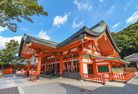 At the Fushimiinari-Taisha Shrine in Kyotoのeditorial素材
