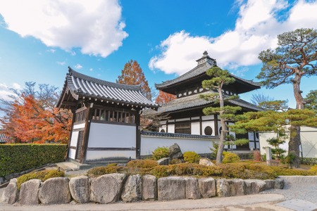 Scenery of the clear autumn weather Tofuku-ji Temple in Kyotoのeditorial素材