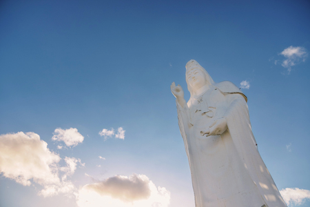 Huge Kannon-zo (statue of the Kannon Buddha) in Sendai, Japanの写真素材