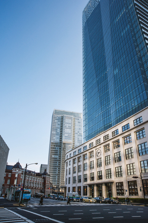 Scenery of the Marunouchi business district and Tokyo station in Tokyoのeditorial素材