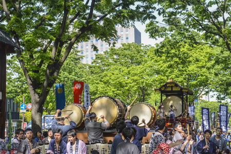Scenery of the Sparrow dance of Aoba Matsuri Festival in Sendai, Japanのeditorial素材