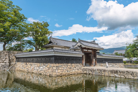 The national treasure Matsumoto castle kuromon gateのeditorial素材