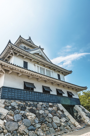 Summer scenery of the Nagahama Castleのeditorial素材