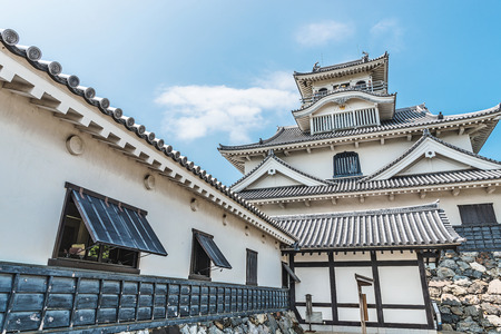 Summer scenery of the Nagahama Castleのeditorial素材
