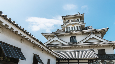 Summer scenery of the Nagahama Castleのeditorial素材