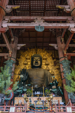 The great statue of Buddha of Todai-ji Temple in Naraのeditorial素材