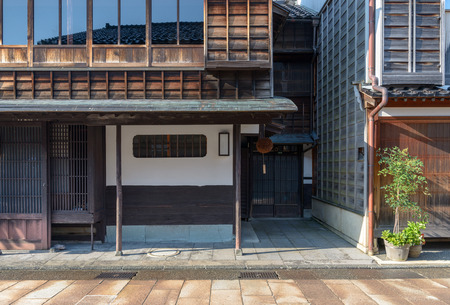 Traditional Japanese cityscape in Kanazawa, Japan