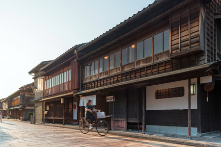 Traditional Japanese cityscape in Kanazawa, Japanのeditorial素材