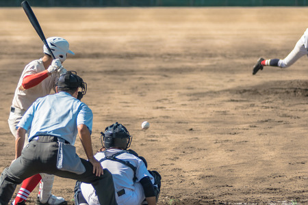 Scenery of the high school baseball gameの写真素材
