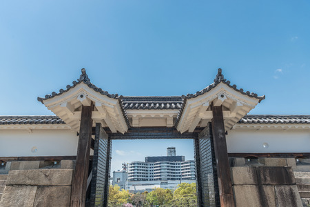 Scenery of Osaka castleのeditorial素材