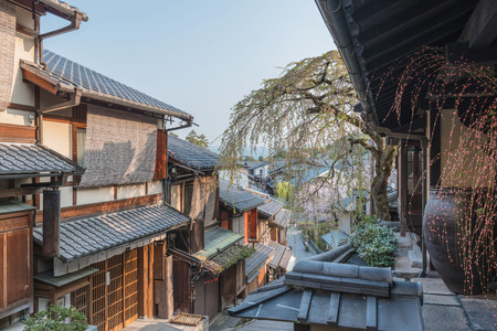 Townscape of the Higashiyama in Kyotoの写真素材