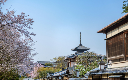 Townscape of the Higashiyama in Kyotoのeditorial素材