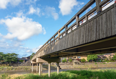 Scenery of the Asano river in ancient city Kanazawaの写真素材