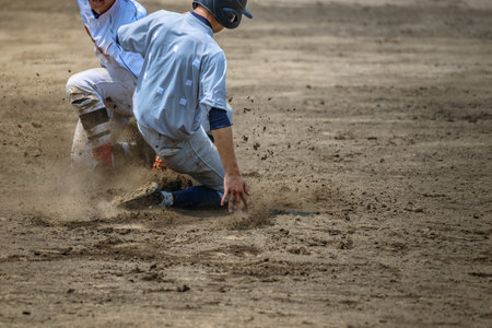 Scenery of the baseball match