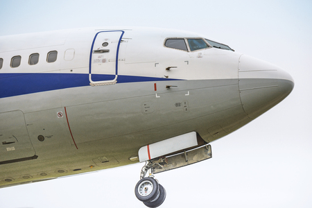 The passenger plane which takes offのeditorial素材