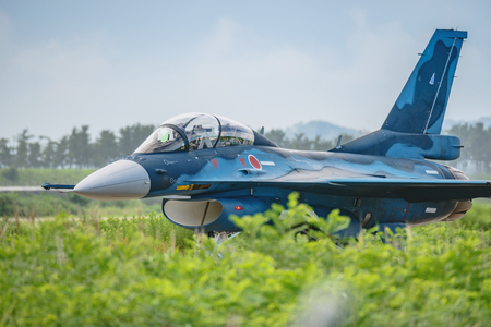 F-2 jet fighter plane of the Air Self Defense Forceのeditorial素材