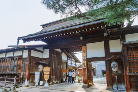 Gate of Takayama Jinya in Takayama city, Japanのeditorial素材