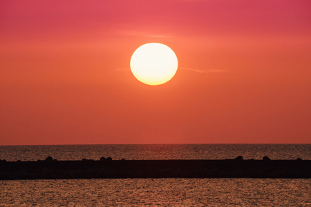 Beautiful sunset coastの写真素材