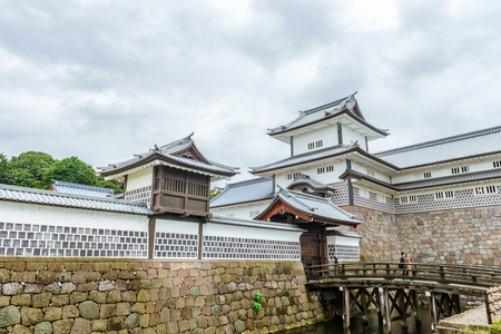 Scenery of the Kanazawa castle park in Kanazawa, Japanのeditorial素材