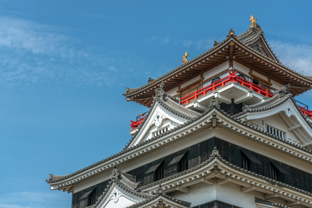 The castle tower of the Kiyosu Castle in Aichi, Japanのeditorial素材