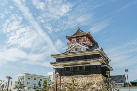 The castle tower of the Kiyosu Castle in Aichi, Japanのeditorial素材
