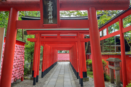 Sanko Inari jinja at the shrine in Inuyama, Japanのeditorial素材