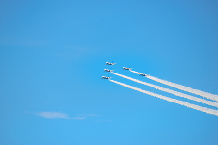 The aerobatic demonstration of the Air Self Defense Forceの写真素材