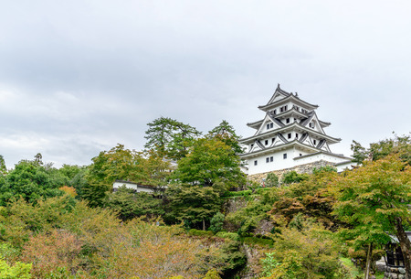 Scenery of the Gujo hachiman castle in Gifu, Japanのeditorial素材