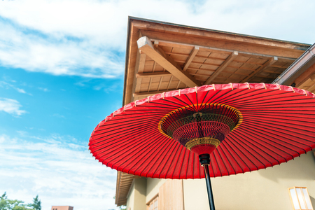 Outdoor tea ceremony umbrellaの写真素材