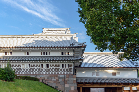 Evening scenery of the Kanazawa castle in Kanazawa, Japanのeditorial素材