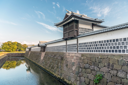 Evening scenery of the Kanazawa castle in Kanazawa, Japanのeditorial素材