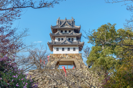 The castle tower of the Sumoto castle in Sumoto city, Japanのeditorial素材