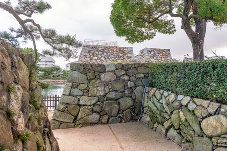 Scenery of the Takamatsu castle in Takamatsu, Japanのeditorial素材