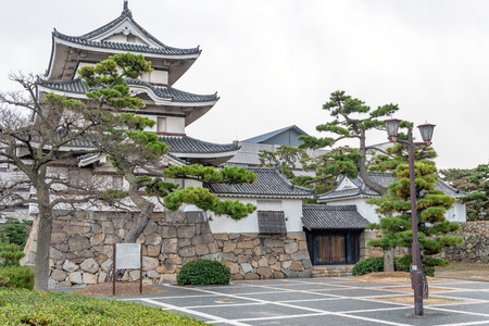 Scenery of the Takamatsu castle in Takamatsu, Japanのeditorial素材
