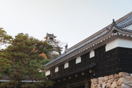 Evening scenery of the Kochi castle in Kochi, Japanのeditorial素材