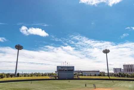 Scenery of the baseball parkのeditorial素材