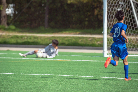 Scenery of the soccer gameの写真素材