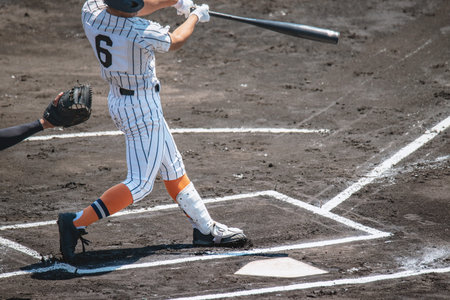 Scenery of the baseball match