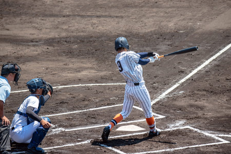 Scenery of the baseball matchのeditorial素材