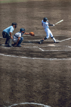 Scenery of the baseball match