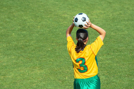 Scenery of the women's soccer gameの写真素材