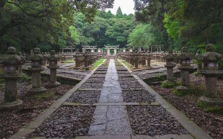 Scenery of the mausoleum of the Mori family in Hagi city, Japanのeditorial素材