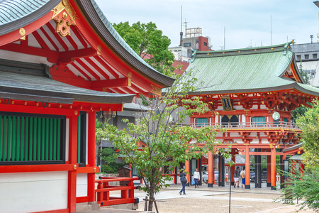 Precincts scenery of Ikuta jinja shrine in Kobe cityのeditorial素材