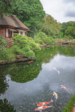 Renchi-Ken Rest House of the Korakuen garden in Okayama, Japanのeditorial素材