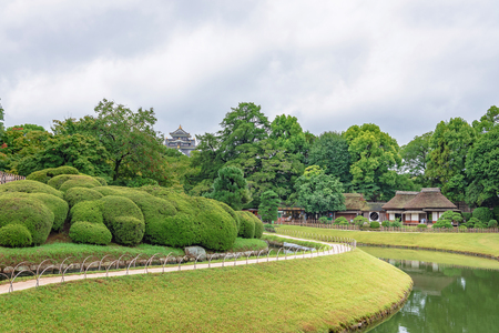 Scenery of the Korakuen garden in Okayama, Japanのeditorial素材