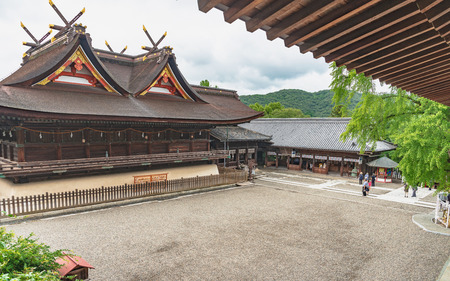 cenery of the Kibitsu jinja shrineのeditorial素材